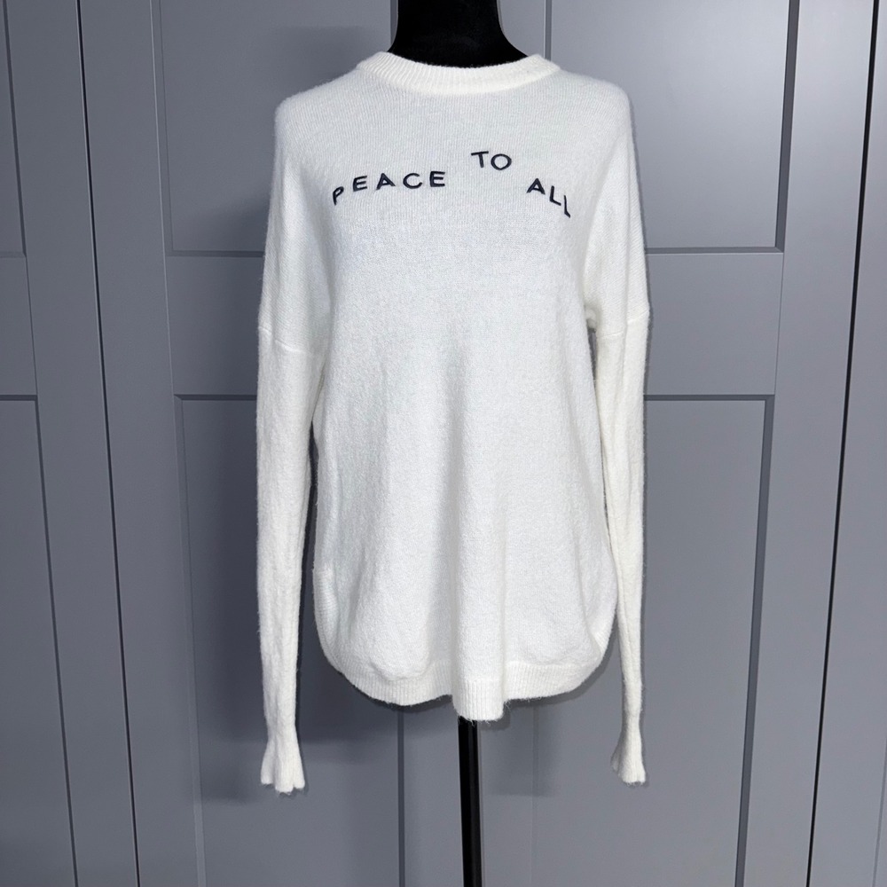 Madewell‎ Peace To All Wool Alpaca Blend Sweater Pullover Relaxed Softcore Sz XS